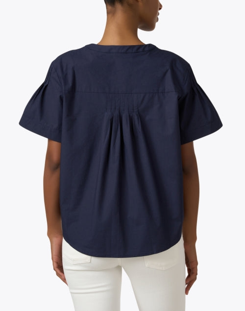 Stylish A.P.C. Ambre Navy 100% Cotton Flattering Blouse