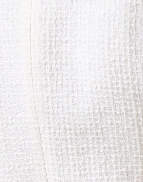Stella Ivory Tweed-Fabric Collared Fashion Top for Women's Everyday Wear