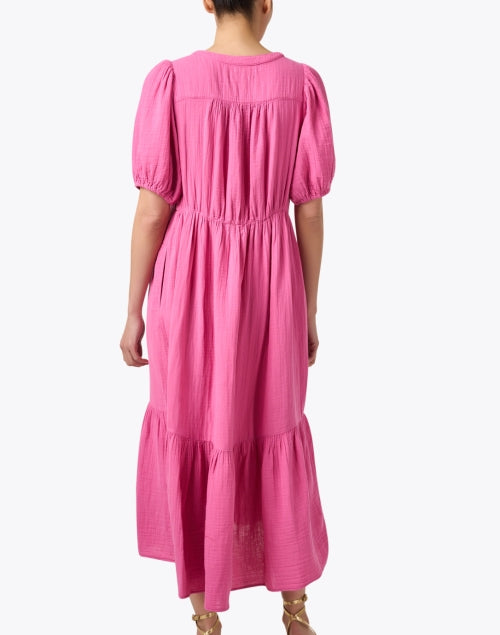 Stylish Lennox 100% Cotton Pink Maxi Dress for Comfortable Wear