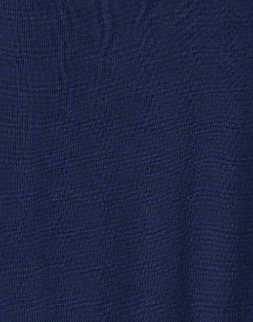 Navy and White Fringed Knitted Women's Top for Modern Wardrobe