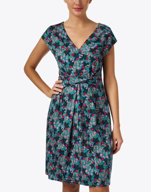 Vicino Colorful Multi - Floral Print Women's Cotton Dress