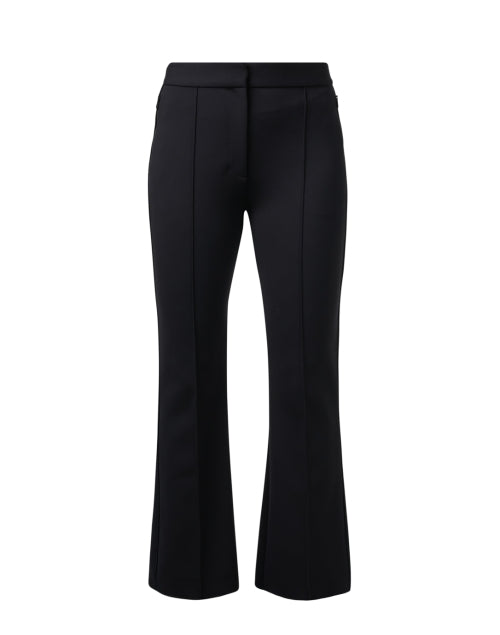 Black Karla Lightweight Stretch Knit Flare Pants for All - Day Wear