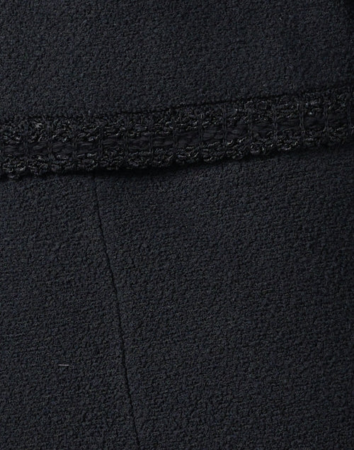 Stylish Black Boucle Knitted Women's Jacket for a Refined Look