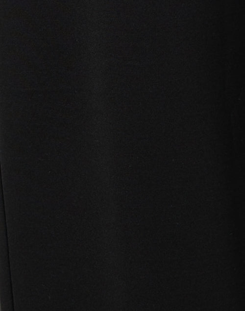 Stylish Black Ponte Fabric Wide-Leg Women's Trousers