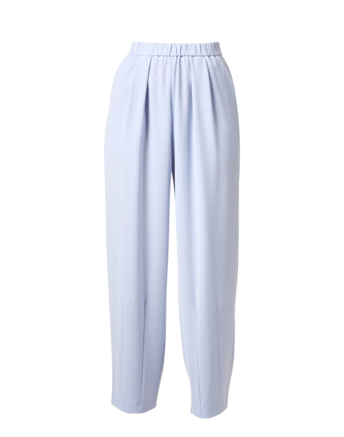 Stylish Blue Cady Women's Wide - Leg Pants