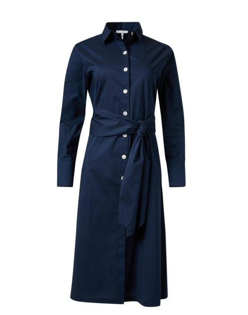 Stylish Navy Tamron Cotton Shirt Dress by Hinson Wu
