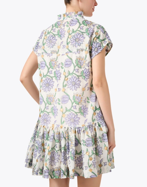 Oliphant's Presidio Mini Dress with Stunning Purple and Gold Floral Print
