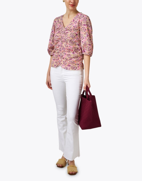 Banjanan Aria Feminine Floral Print V-Neck Blouse