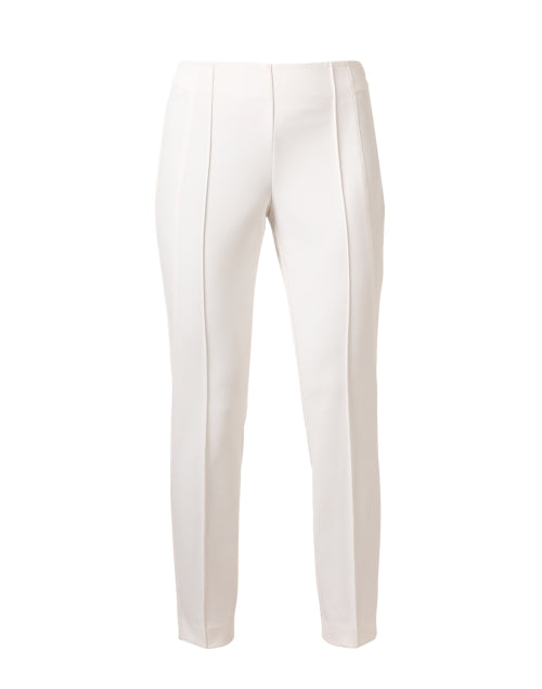Lafayette 148 New York's Gramercy Slim - Fit White Stretch Pintuck Trousers for Both Business and Pleasure