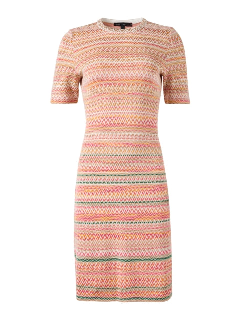 Marc Cain Multi-colored Chevron Patterned Slim - Stretch Knee - Length Women's Dress