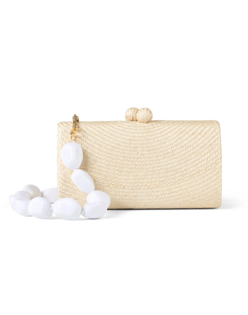 Serpui's Elegant Beige Woven Mariah Clutch for Special Occasions