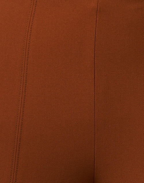 Stylish Brown Stretch Crepe Men's Trousers with Button Detail