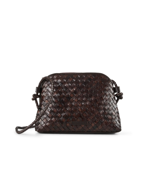 Stylish Dark Brown Hand - Woven Leather Crossbody Shoulder Bag by Loeffler Randall - The Mallory Model