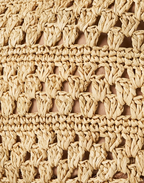 Elegant Luana Tan Raffia Shoulder Bag with Detachable Handle