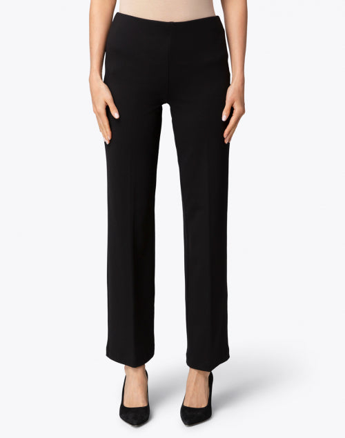 Jules Black Stretch Knit Wide-Leg Pull-On Trousers