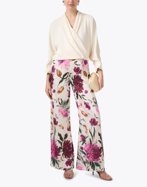 Devon Satin Pants with Stunning Floral Print