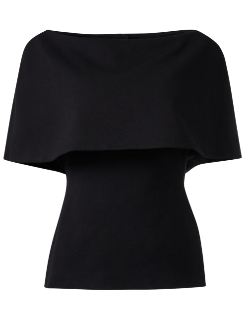 Stylish Elegant Black Ponte Off - the - Shoulder Women's Top
