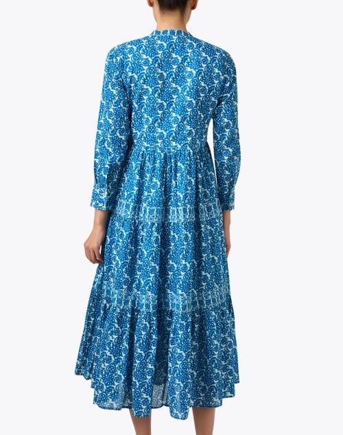 Diwali Festival Blue Multi-Patterned Printed Maxi Dress