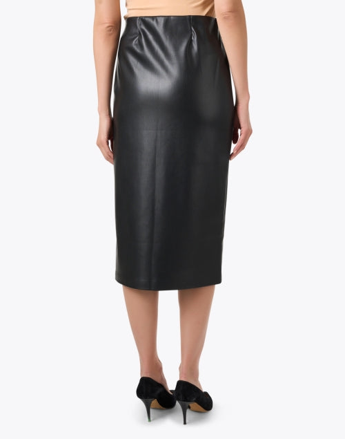 Esme Women's Fall Black Artificial Leather Mini Skirt for Fashionable Outfits