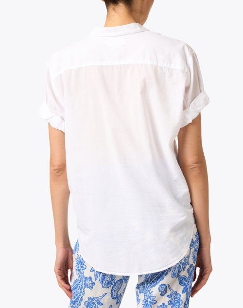 Lightweight Channing White 100% Cotton Short-Sleeve Shirt for Warm Weather