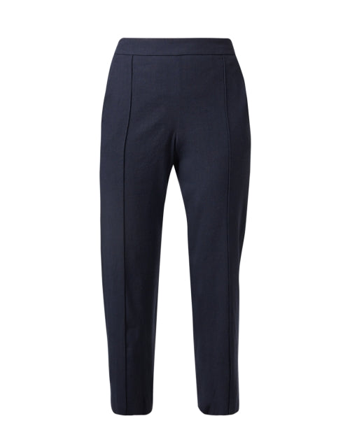 Vince's Navy Linen-Blend Stretch Pull-On Pants for Everyday Styling