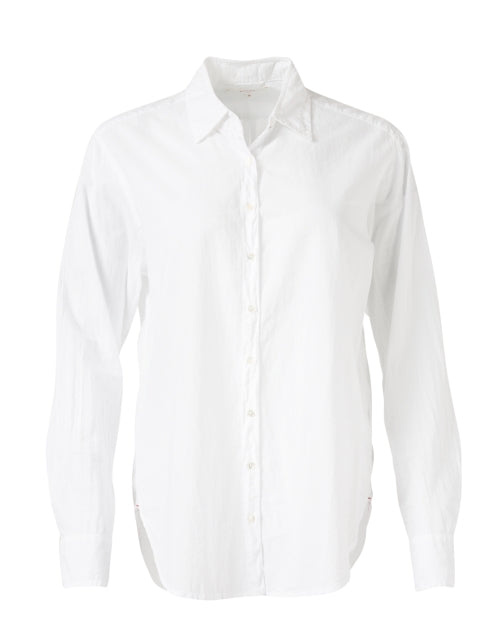 Stylish Beau Lightweight White Cotton Poplin Shirt for a Versatile Look