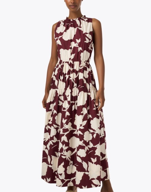Stylish Arte Red Printed Cotton Maxi Dress