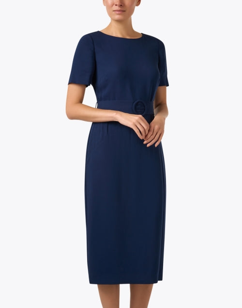 LK Bennett Navy Klaudia Women's Formal Sheath Dress