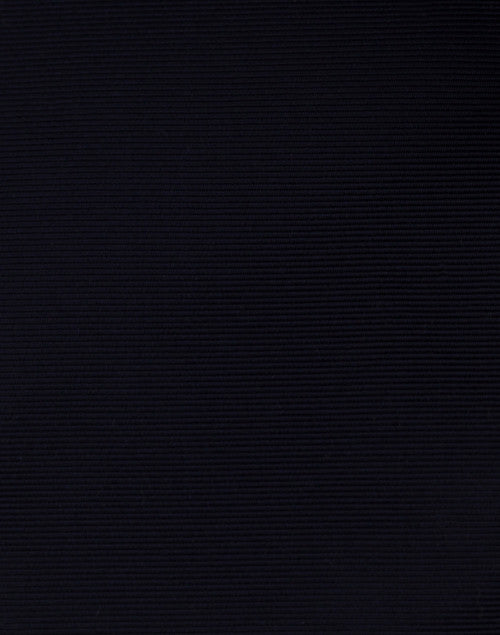 Stylish Navy Cotton-Blend Wide Ribbed Self-Tie Satin Belt