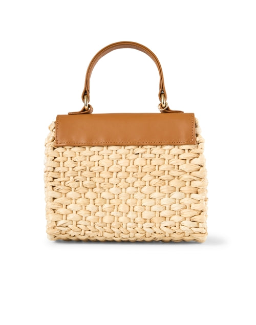 Stylish Retro Fabiana Woven Raffia and Smooth Leather Handbag
