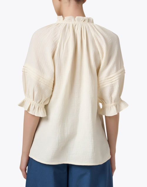 Ivory Cotton Billie Top with Feminine Flair