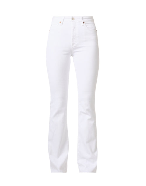 Alexxis Premium White High-Waisted Bootcut Denim Jeans