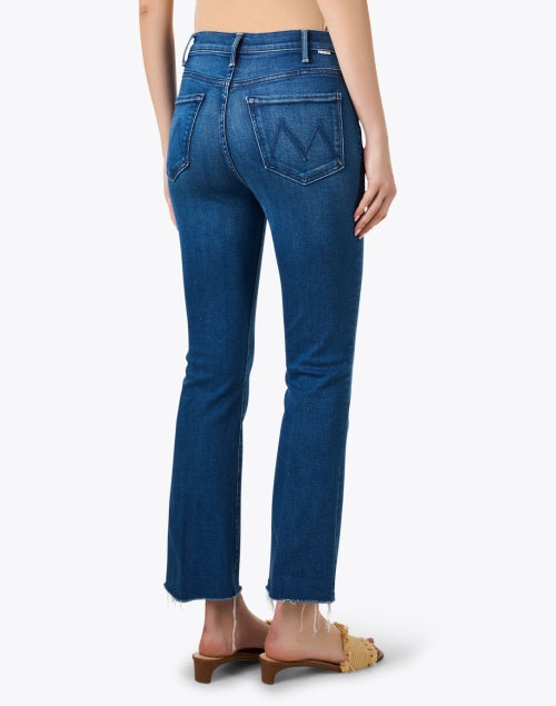 Stylish Stretch Blue Frayed Ankle-Hit Hustler Jeans