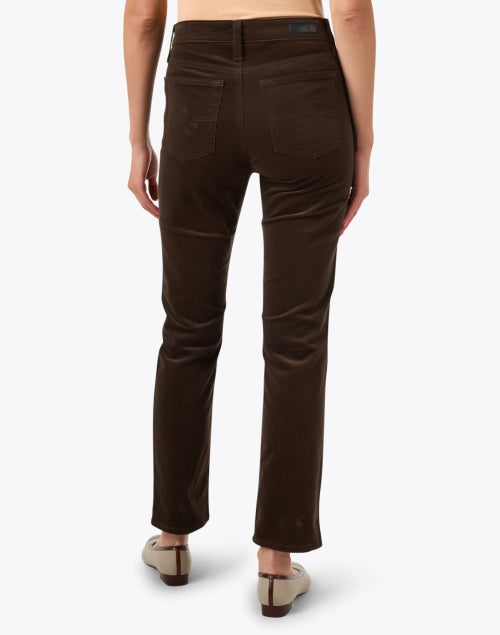 Super Stretch Lightweight Brown Corduroy Mari High - Rise Pant