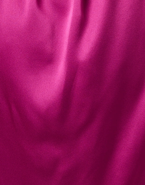 Elegant Fuchsia Satin Women's Shift Dress