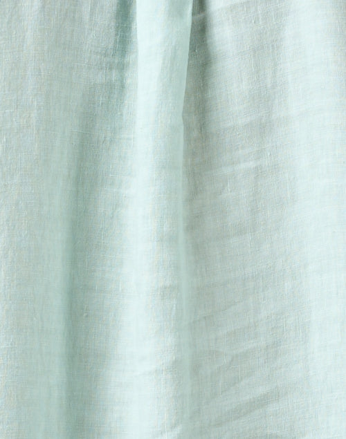 Chic Mint Green Linen Classic Shirt for New Season