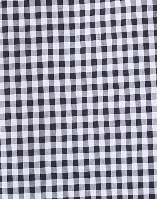 Stylish Signature Black-and-White Gingham Crisp Cotton Shirt for Women