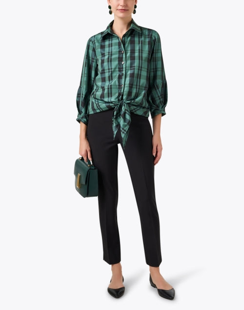 Emmy Women's Green Plaid Holiday Shirt Top