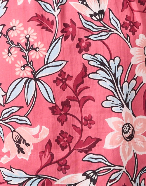 Charming Barbara Pink All - Over Floral Print Cotton Mini Dress