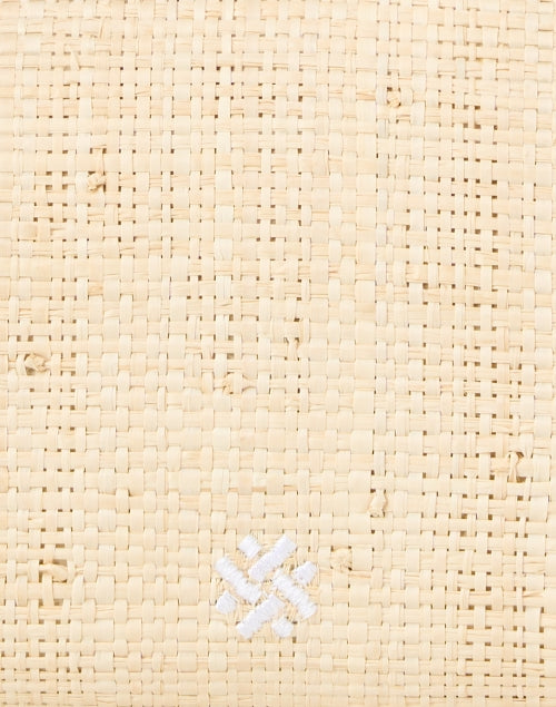 Pamela Munson's Seasonal Tan Daisy-Embroidered Cotton Lined Clutch