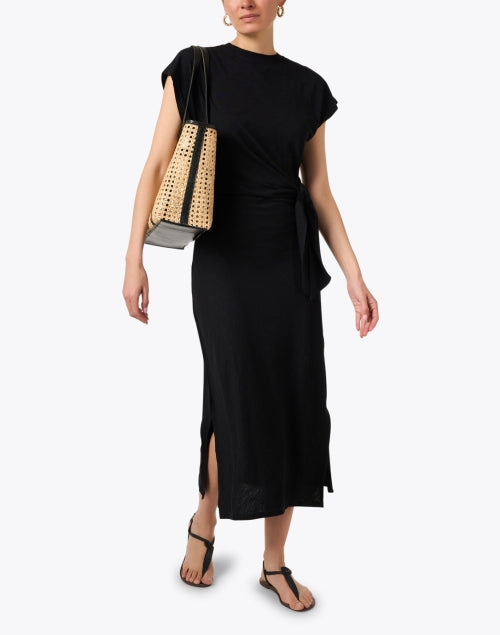 Stylish Vanina Breathable Black Cotton Dress for Effortless Warm Weather