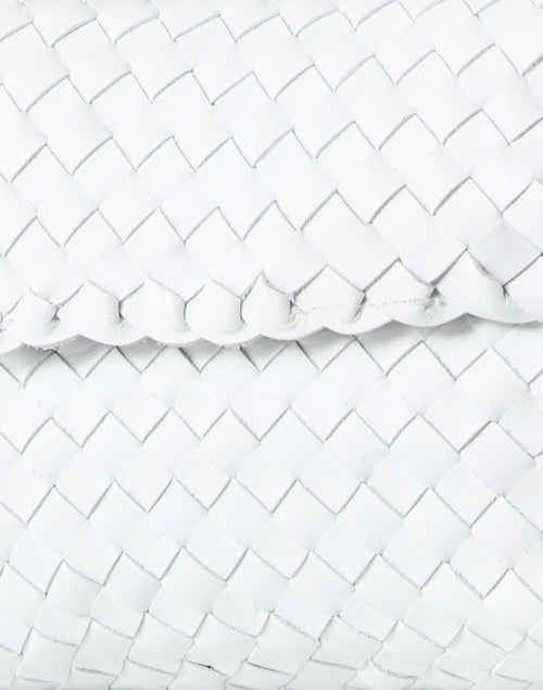 Stylish Billie White Hand - Woven Leather Shoulder Handbag