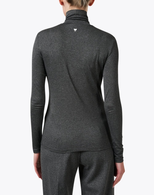 Multi-functional Grey Turtleneck Women's Top for All Seasons
