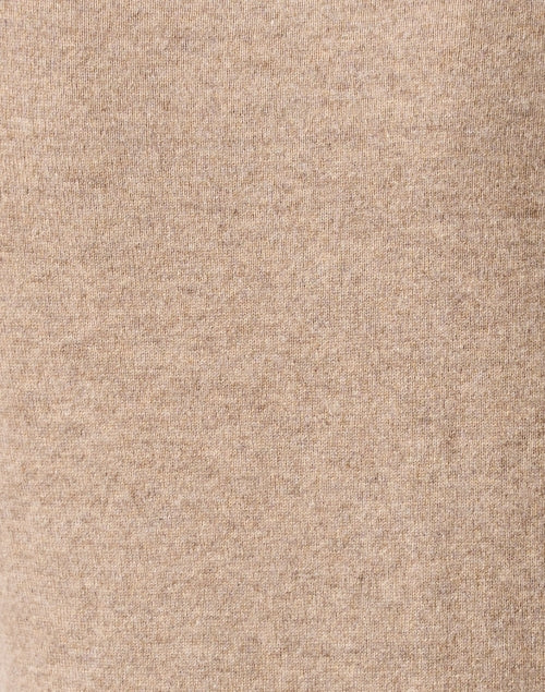Elegant Taupe Cashmere Circular Knit Cardigan for Women