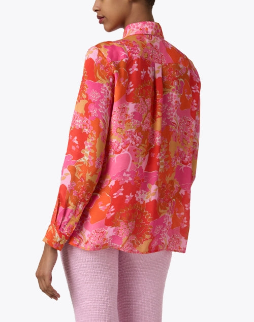 Isabella Women's Pink Multi - Patterned Cotton Blend Blouse