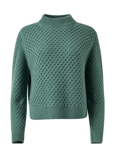Lafayette 148 New York's Elegant Ivy Green Wool - Cashmere Blend Sweater