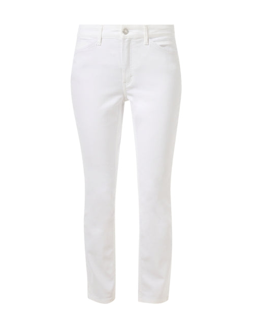 Summer Dream Stretch White Ankle-Fit Denim Jeans