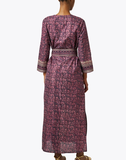 Jane's Stunning Pink and Brown Multi - Print Lightweight Cotton Kaftan