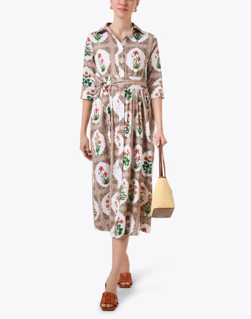Vilagallo's Stylish Brenda Women's Multi Floral Print Cotton Summer Dress