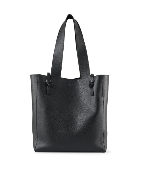 Elegant Melody Black Leather Designer Tote Bag for Everyday Use